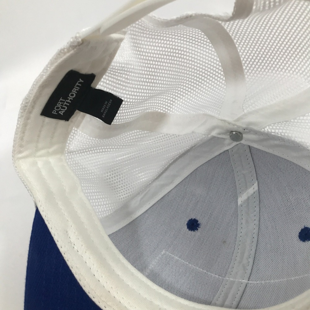 Salty Dawgs Port Authority Trucker Hat Blue White Mesh Snapback Fishing Cap Mens - Picture 13 of 16